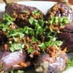 Stuffed baby eggplant