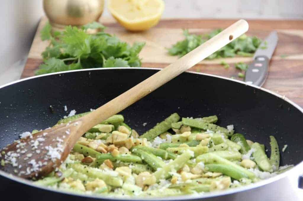 Tondli Bhaji in a pan 