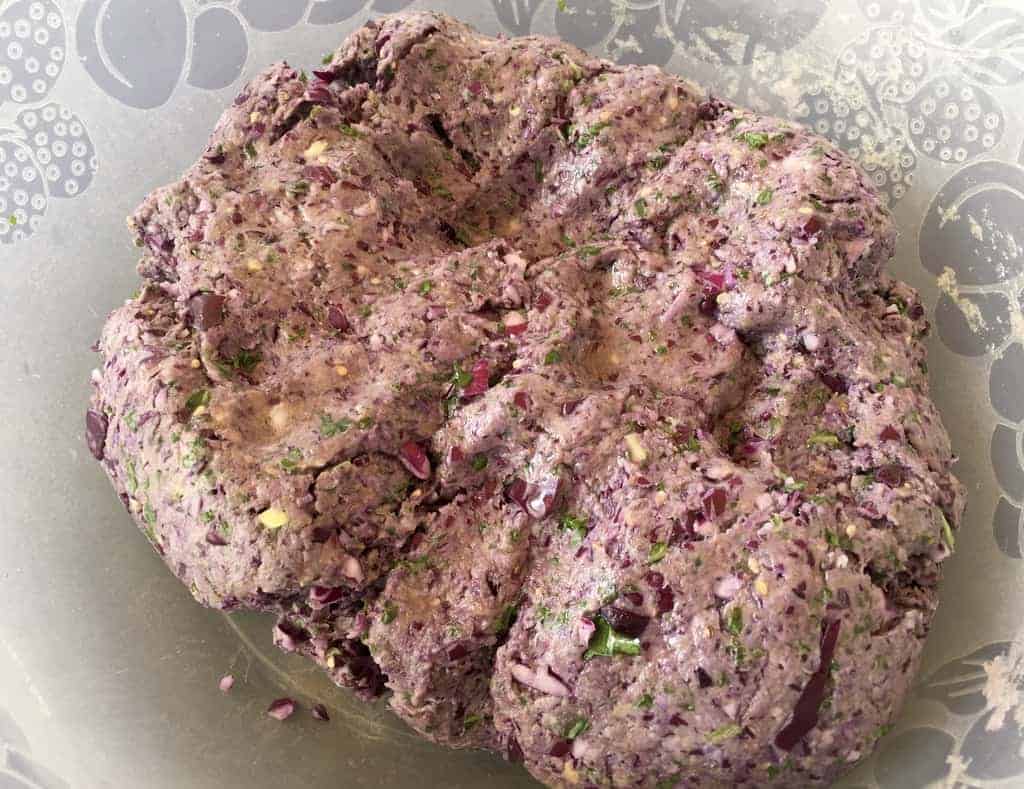 Purple Cabbage Paratha dough 