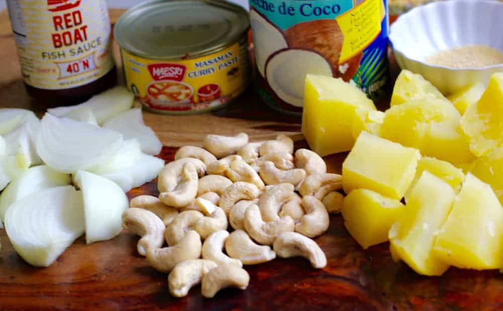 Thai Massaman Curry ingredients