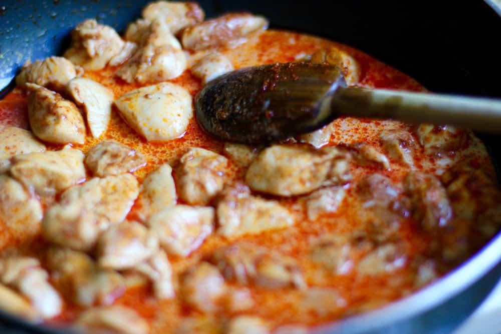 Sauteeing chicken 