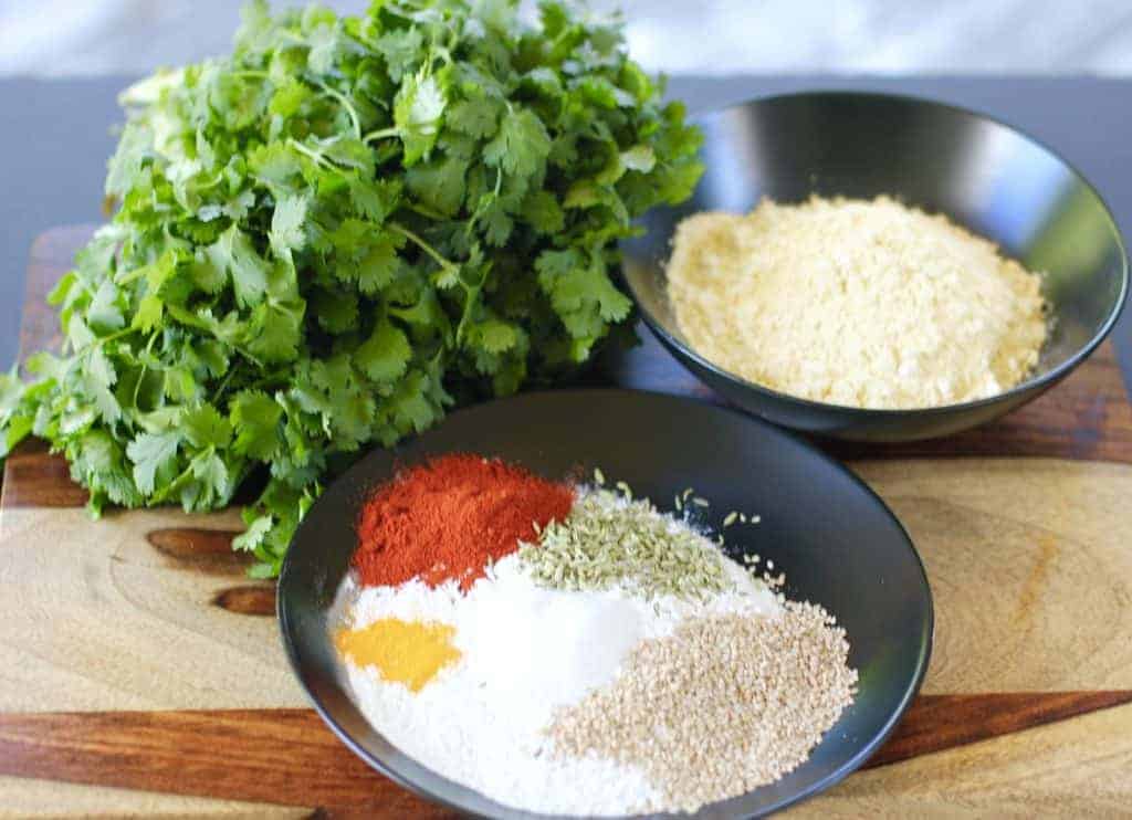 ingredients for kothimbir vadi