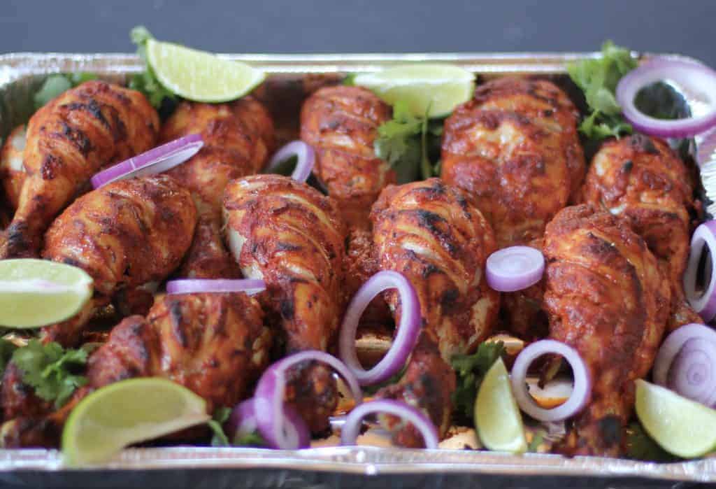 tandoori chicken in tray