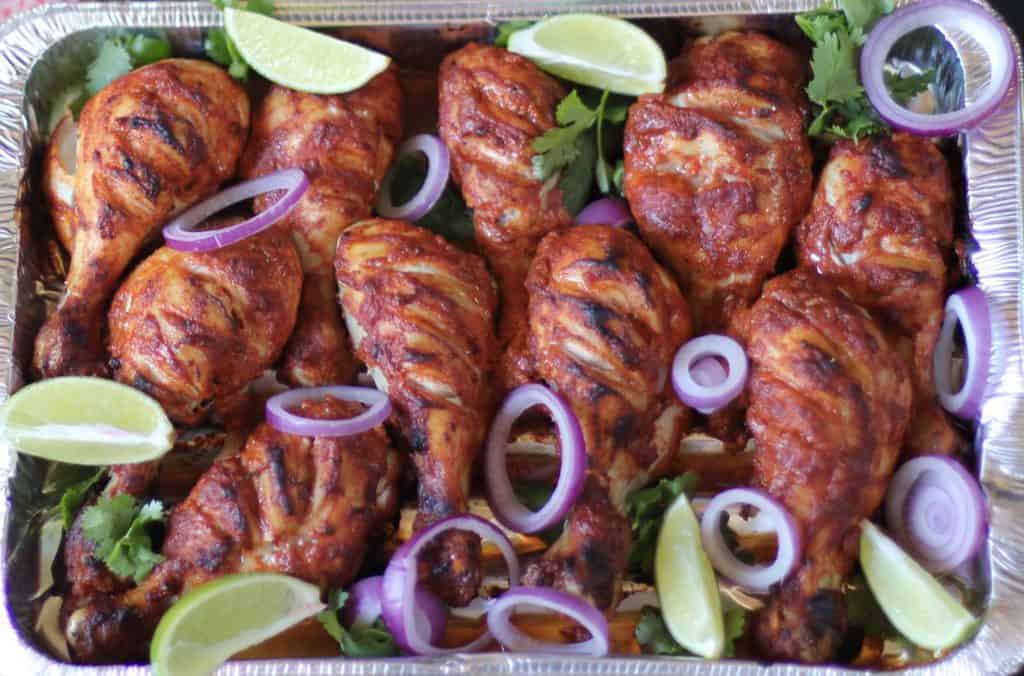 tandoori chicken in a tray