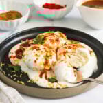 Dahi vada served in a plate