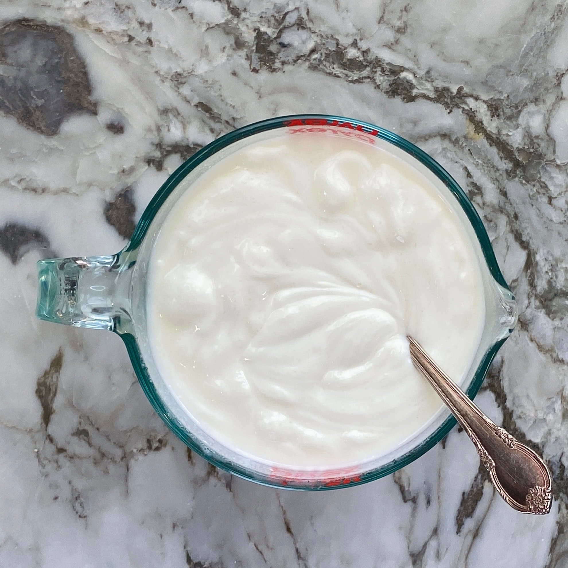 whisked dahi in a cup 