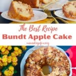 Apple cake photo collage