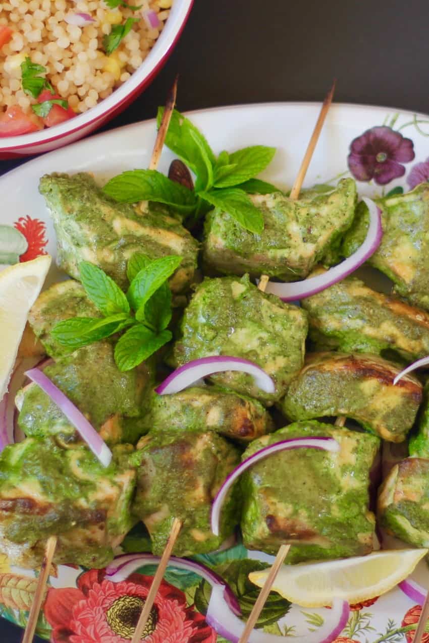 salmon tikka skewers