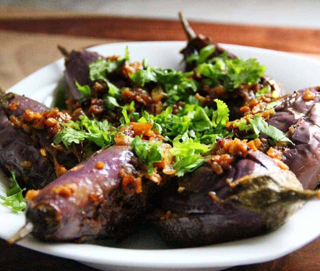 stuffed baby eggplant
