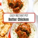 Butter Chicken with rice and naan