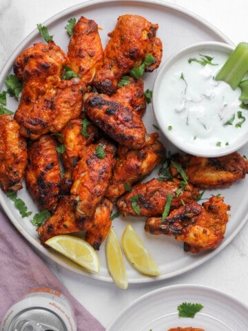 Tandoori Wings served with yogurt