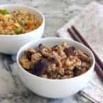 eggplant & chicken in garlic sauce