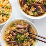 chicken and eggplant in garlic sauce