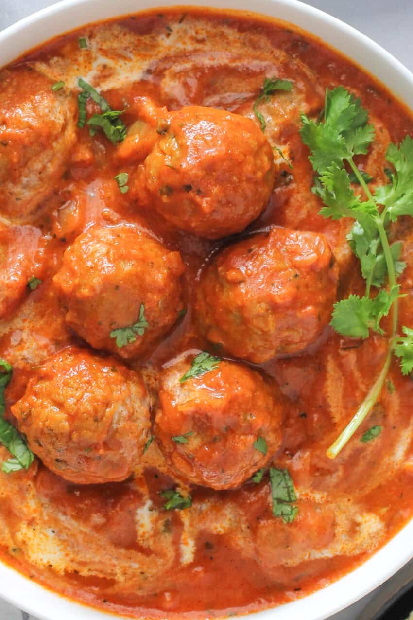 close up photo of kofta curry