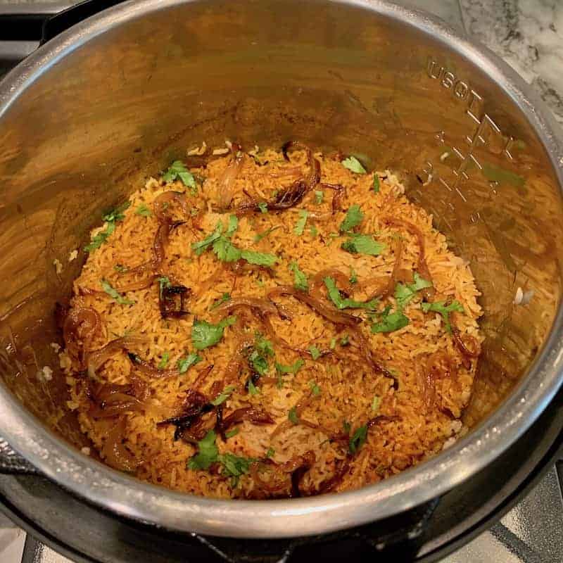 brown rice chicken biryani 