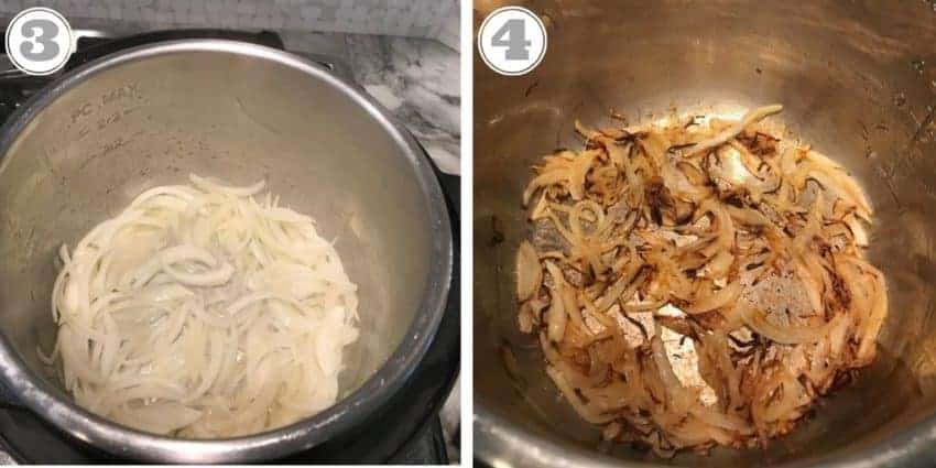 photos showing how to caramalize onions for biryani 