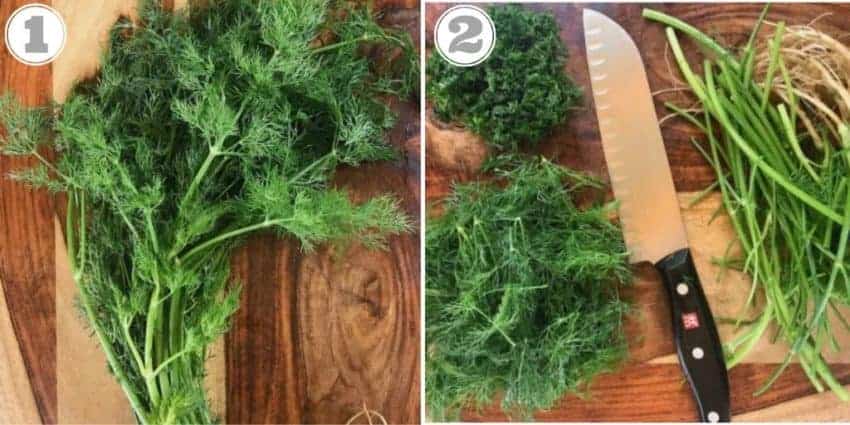 preparing dill 