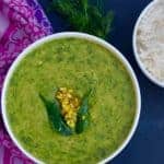 Dill Lentils with rice on the side