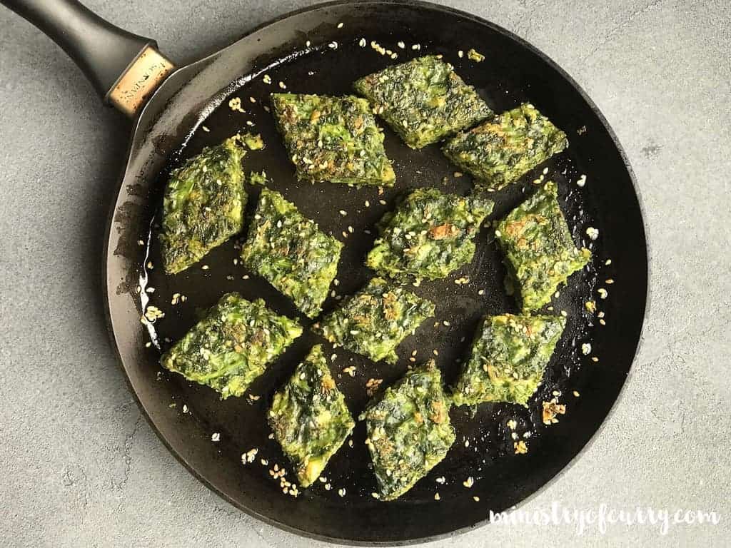 pan fried kothimbir vadi