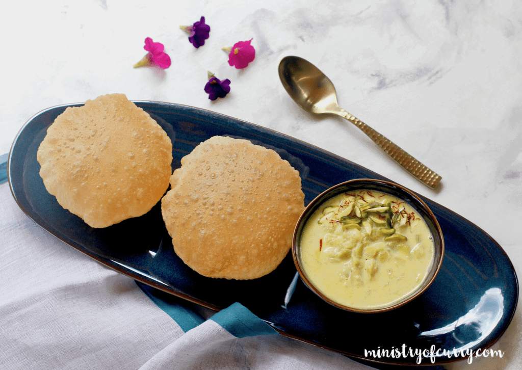  basundi served with puri 
