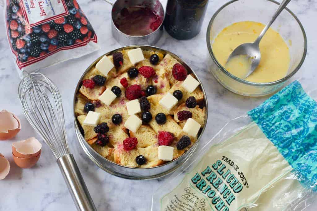 summer berry bread pudding