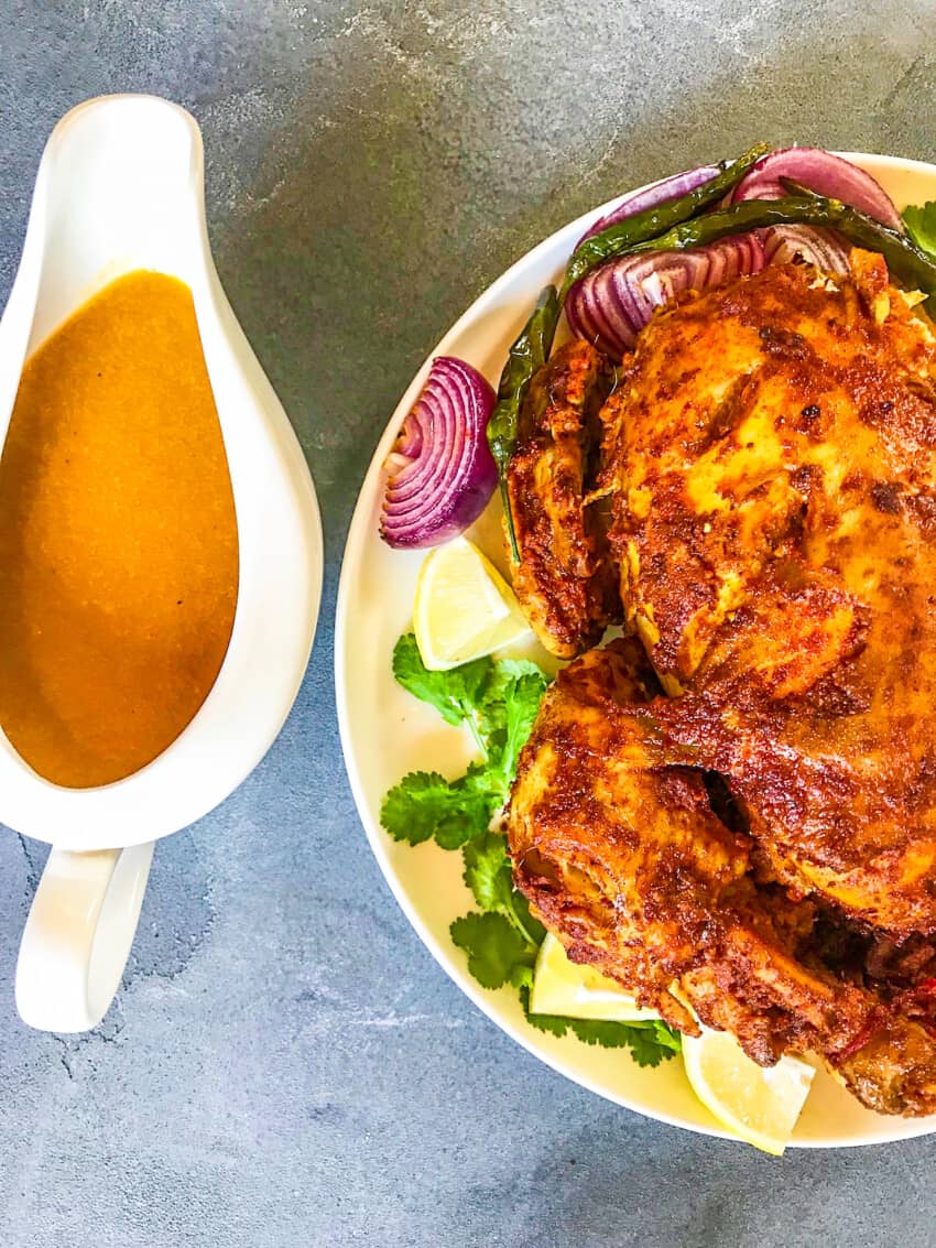 Whole chicken with gravy 