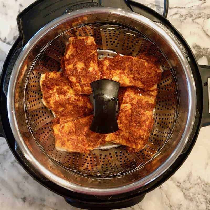 cooked salmon in Instant Pot