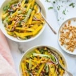Spicy Mango Salad served in 2 bowls
