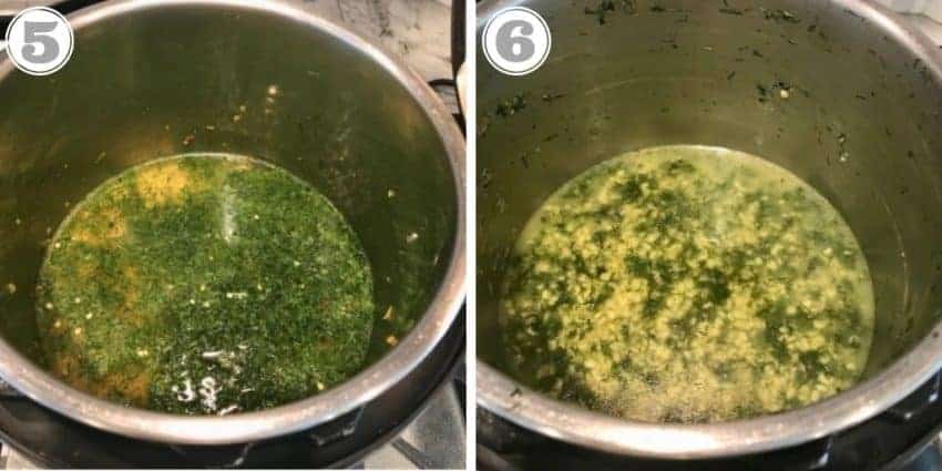 added dill and lentils to Instant Pot 