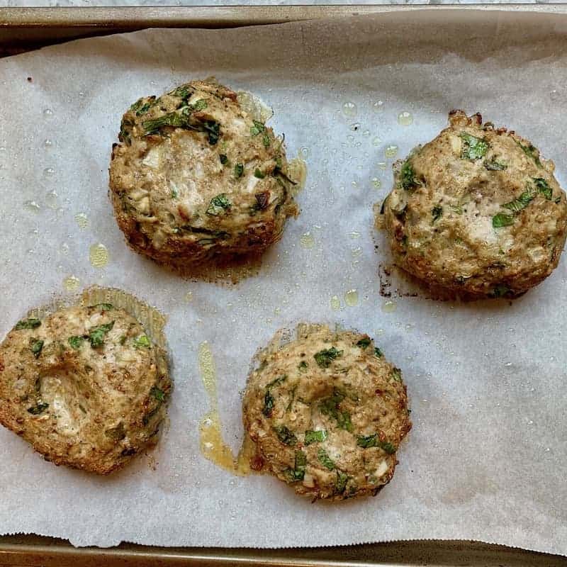 baked burger patties
