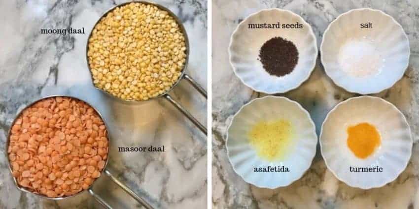 ingredients to make dal 