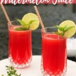 Homemade Watermelon Juice