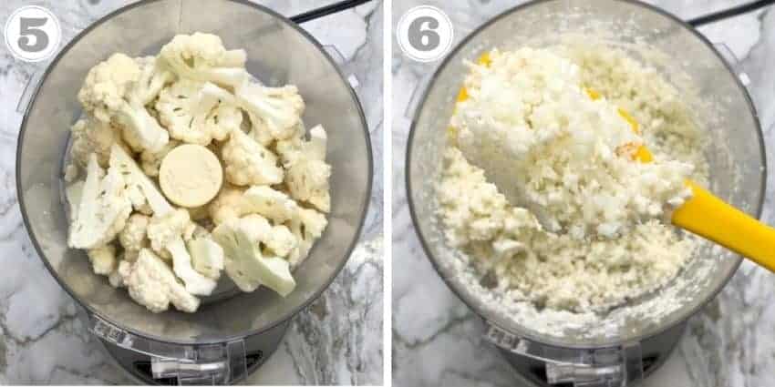 cauliflower rice in food processor 