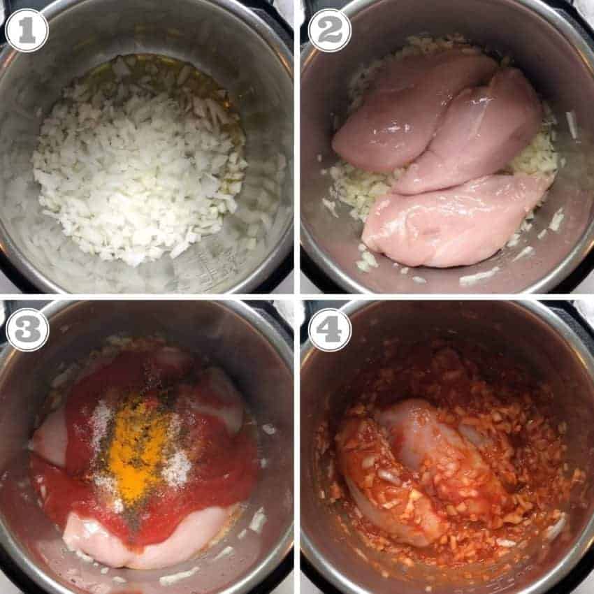 steps to show how to make pulled chicken sandwiches