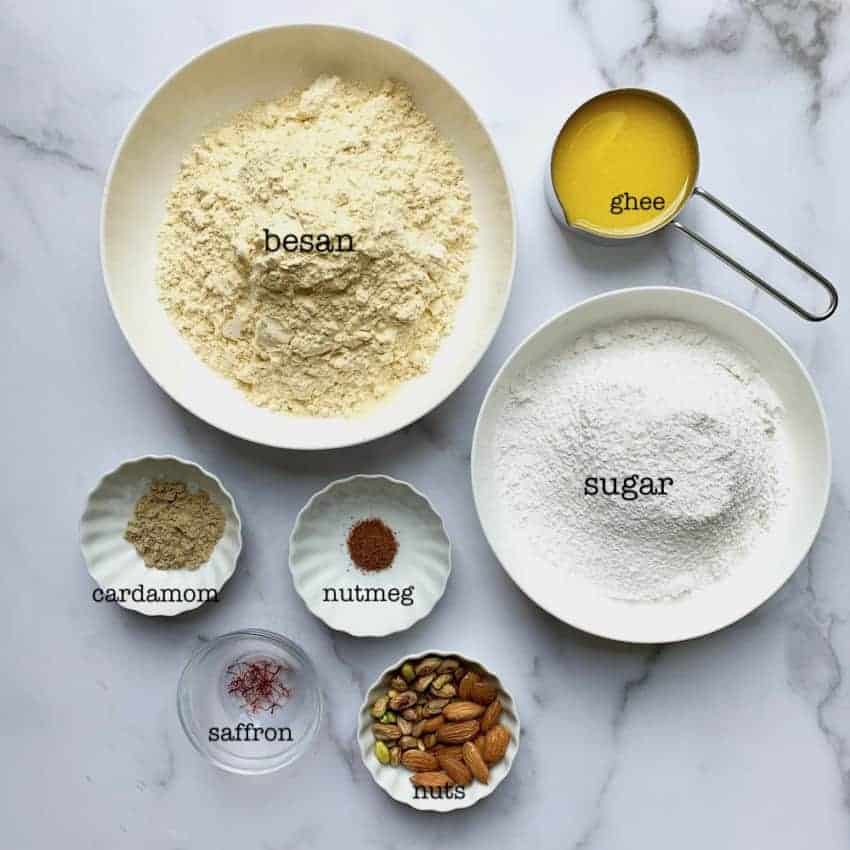 Ingredients for basan laddu