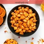 Shakkarpare served in a bowl
