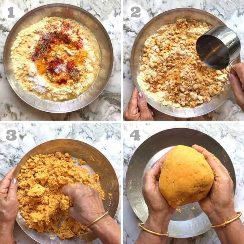 making dough for chakli 