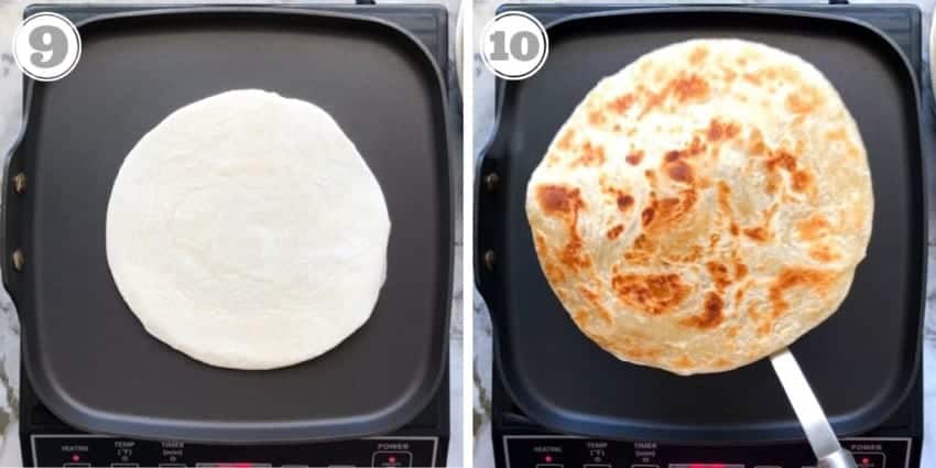 cooking kawan parathas