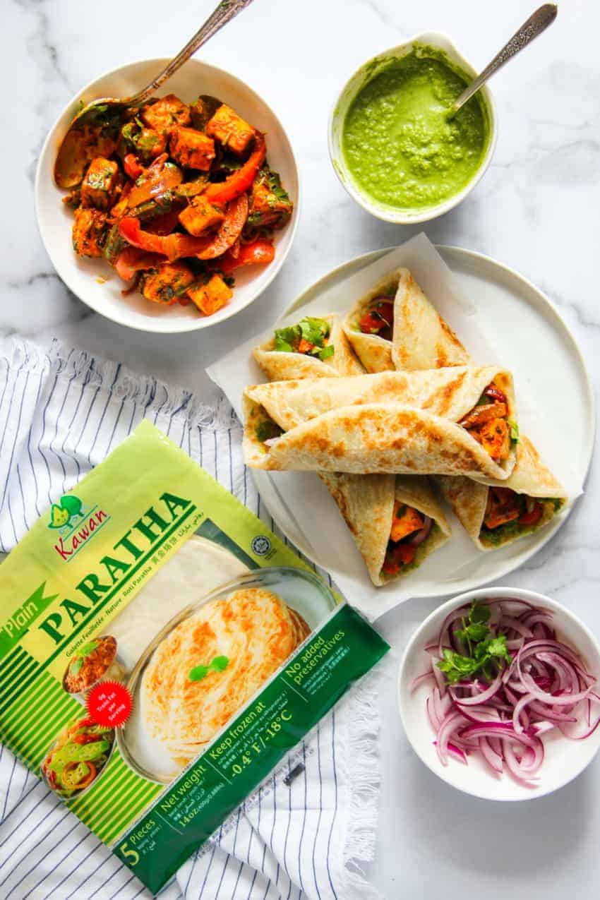 paneer kathi rolls