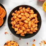 a large and small bowlof shankarpali