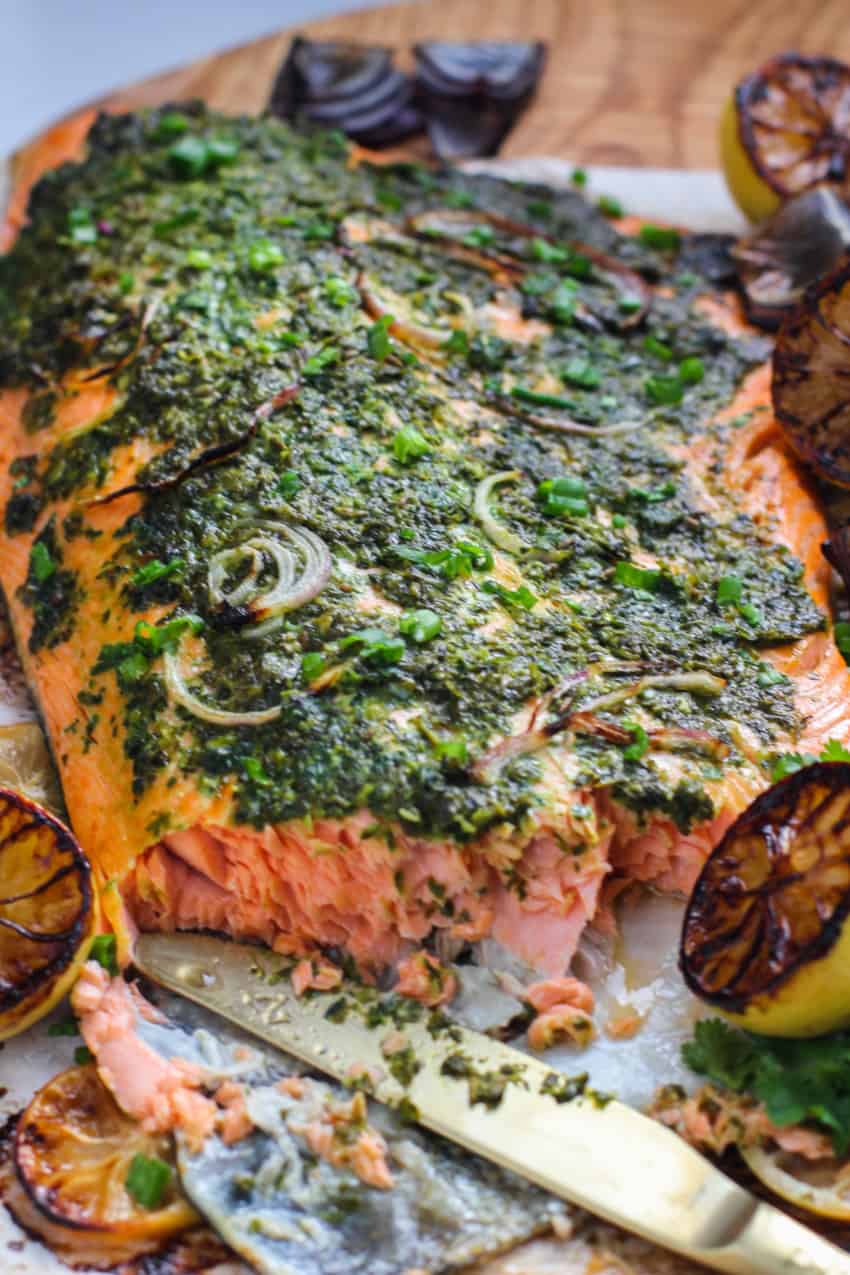 closeup photo of baked salmon 