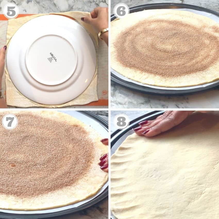 photos showing how to fill the puff pastry sheets 