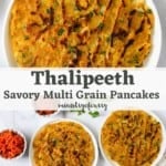 Thalipeeth, savory multi grain pancakes