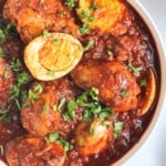 Doro wat garnished with cilantro