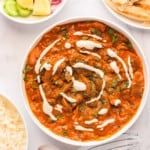 mushroom masala served with rice & naan