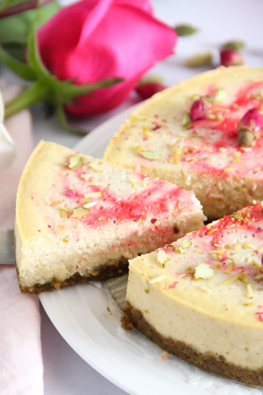 Ricotta Cheese Cake on a white Plate