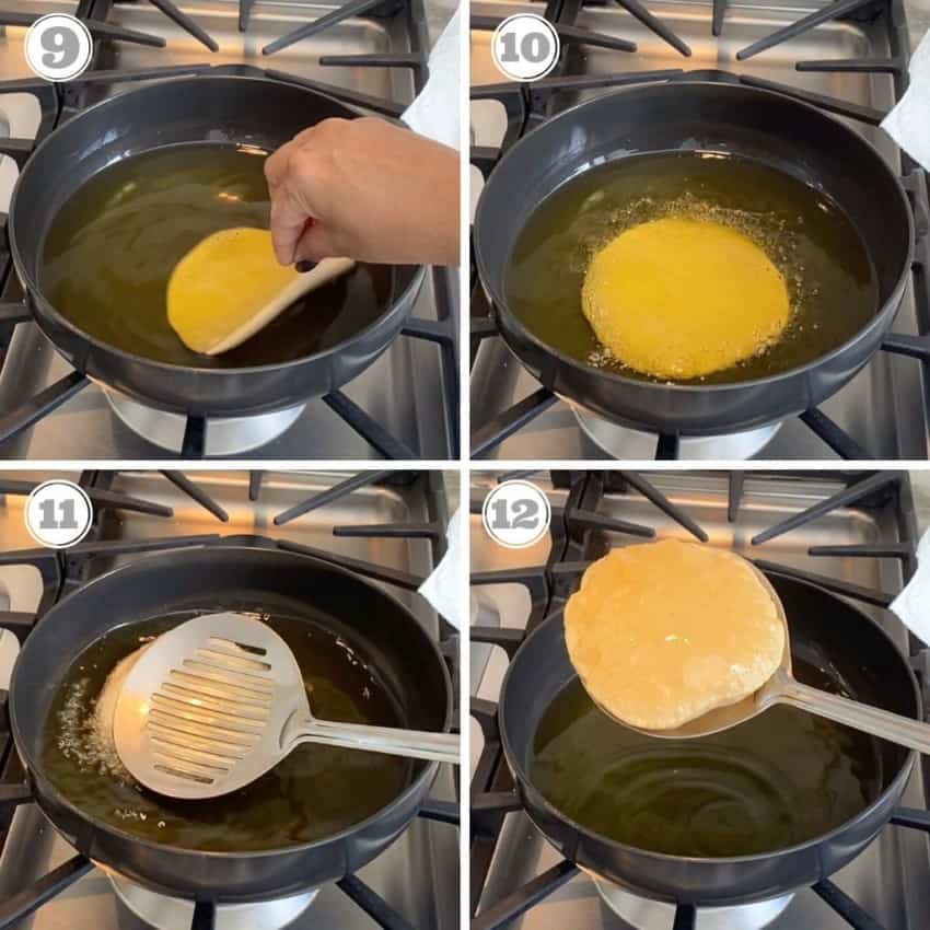 photos showing how to fry puri 