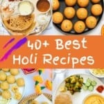 collage showing holi recipes