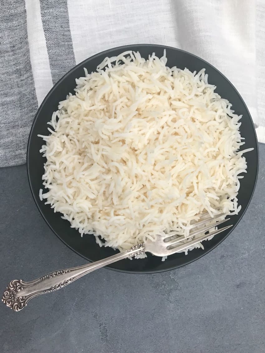 Steamed Rice served in a bowl 