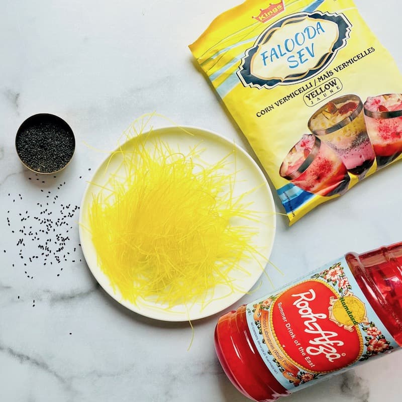 Ingredients to make faluda 